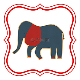 象,孩子們,動物