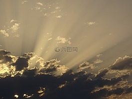 天空,云,光