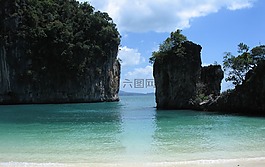 香港甲島,海灘,懸崖