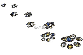 足跡,路徑,打印