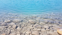 綠松石水,湖,藍(lán)色的水