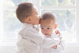 兄弟,愛,親吻