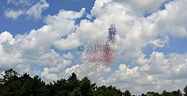 云,氣球,夏天