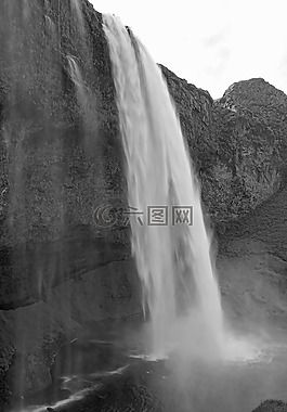 瀑布,冰島,seljalandsfoss