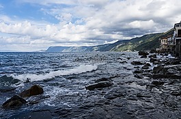 海,岩石,水