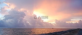 日出,云,天空
