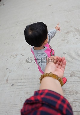 小孩,牽手,溫馨