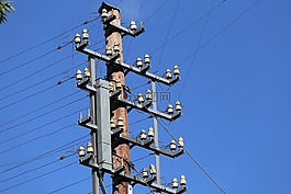 電話線路,架空電力線路,電話