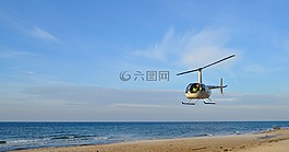 直升機,海灘,波羅的海