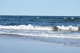 波,海灘,海洋