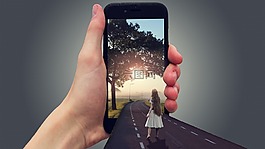 photoshop的,女孩,太陽能
