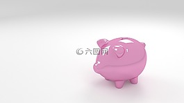 小豬,銀行,3d