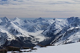 山區(qū),景觀,雪