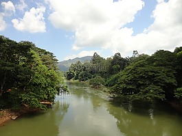 河,天空,云