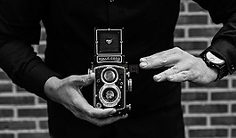 男子,相機(jī),rolleicord