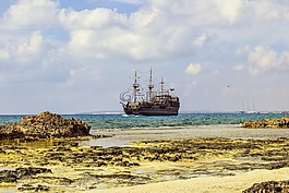 巖質(zhì)海岸,海,天空