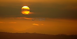 日落,太陽,天空