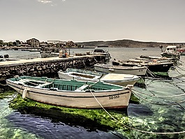 senj,端口,漁船