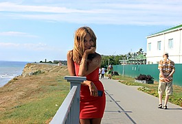 海,visoky bereg,女孩