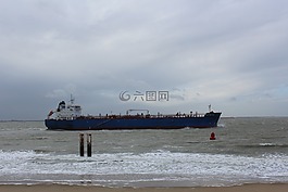 船舶,海,海灘