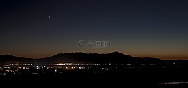 日落,景觀,天空