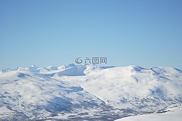 山,雪,視圖