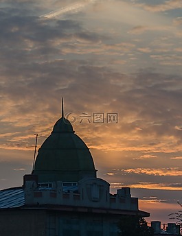薩馬拉,天空,日落