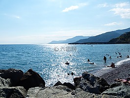 游泳,假期,海