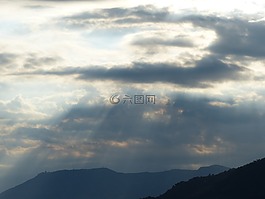 云,陽光,太陽