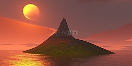 日落,自然,全景