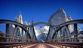山,橋,旅行