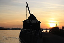 日落,萊茵,黃昏