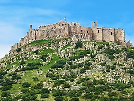 城堡,山頂,古代