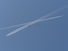 天空,飛機(jī),交叉