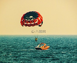 滑翔傘,海上運(yùn)動(dòng),飛
