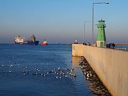 海,燈籠,船舶