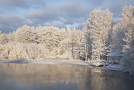 霜,冬天,似雪