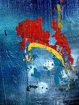 涂鴉,藍(lán)色,紅