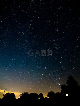 夜,明星,天空