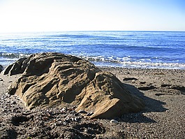 巖,海,海灘