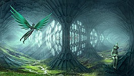 幻想,精靈,夢的世界