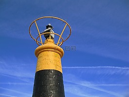 燈塔,天空,端口