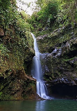 大瀑布,毛伊岛,假期