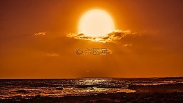 太陽,云,下午