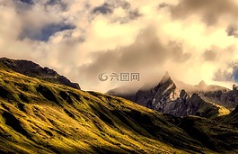 奥地利,景观,山