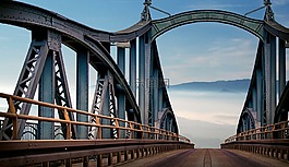 山,橋,旅行