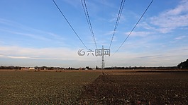 天空,電源線(xiàn),藍(lán)色