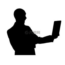 男子,控股,筆記本電腦