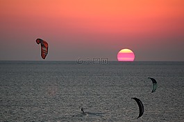 太陽,日落,海