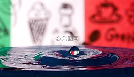 水,滴,下降